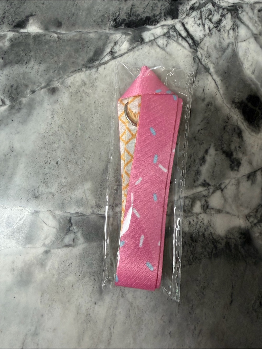 Baseball 101 - pink ice cream lanyard
